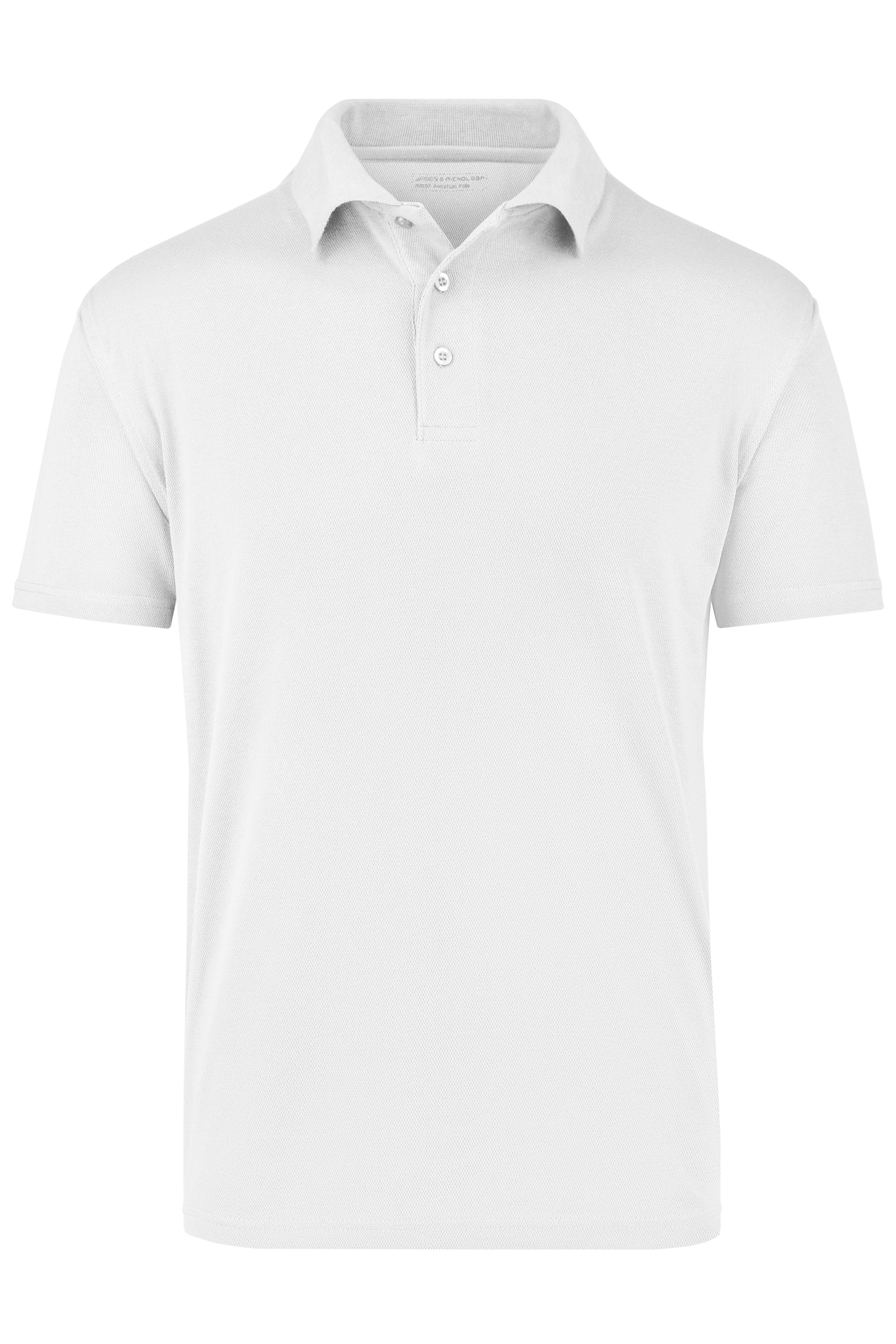 James & Nicholson Atmungsaktives Cooldry Funktions-Polo white