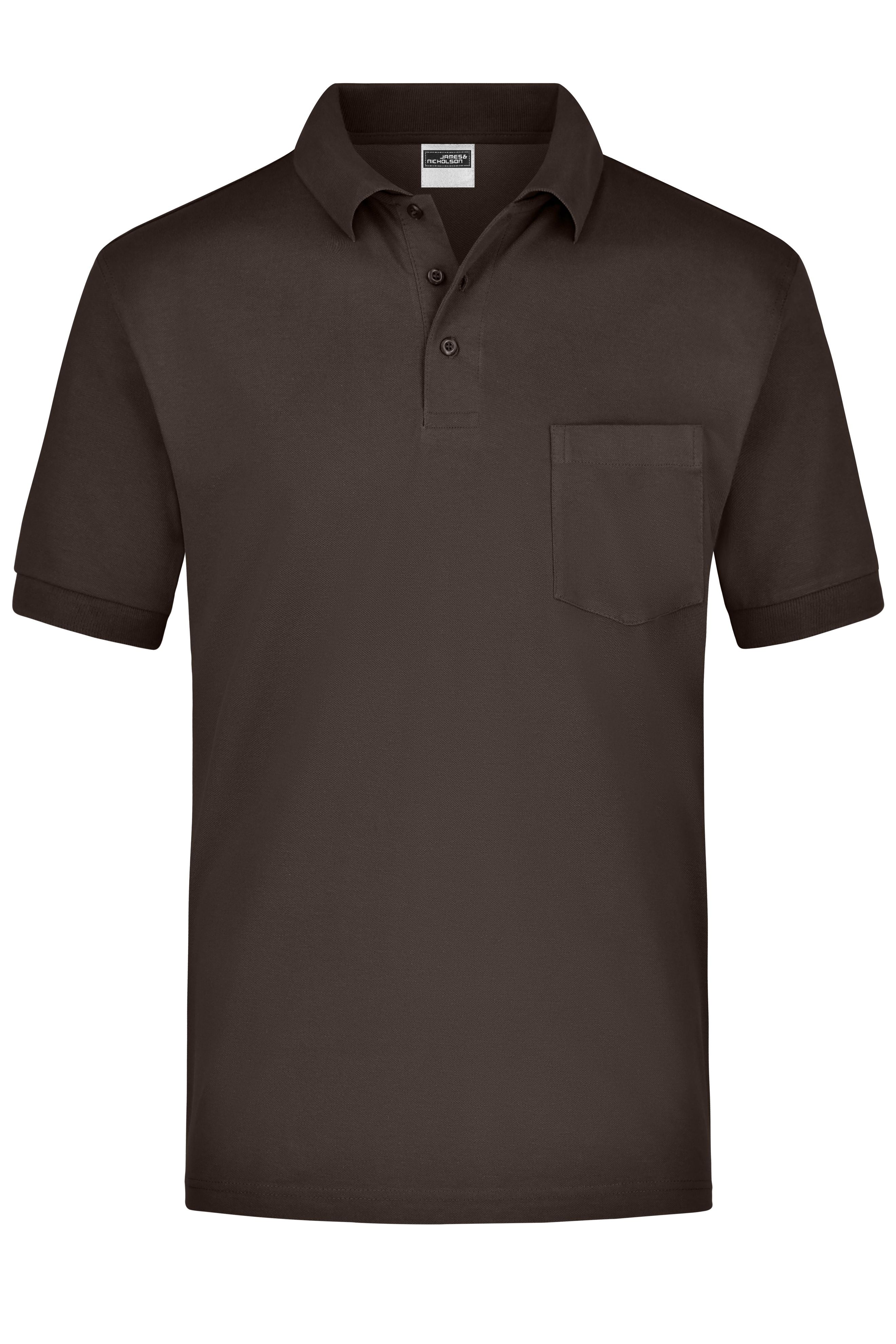James & Nicholson Kurzarm Poloshirt mit Brusttasche brown