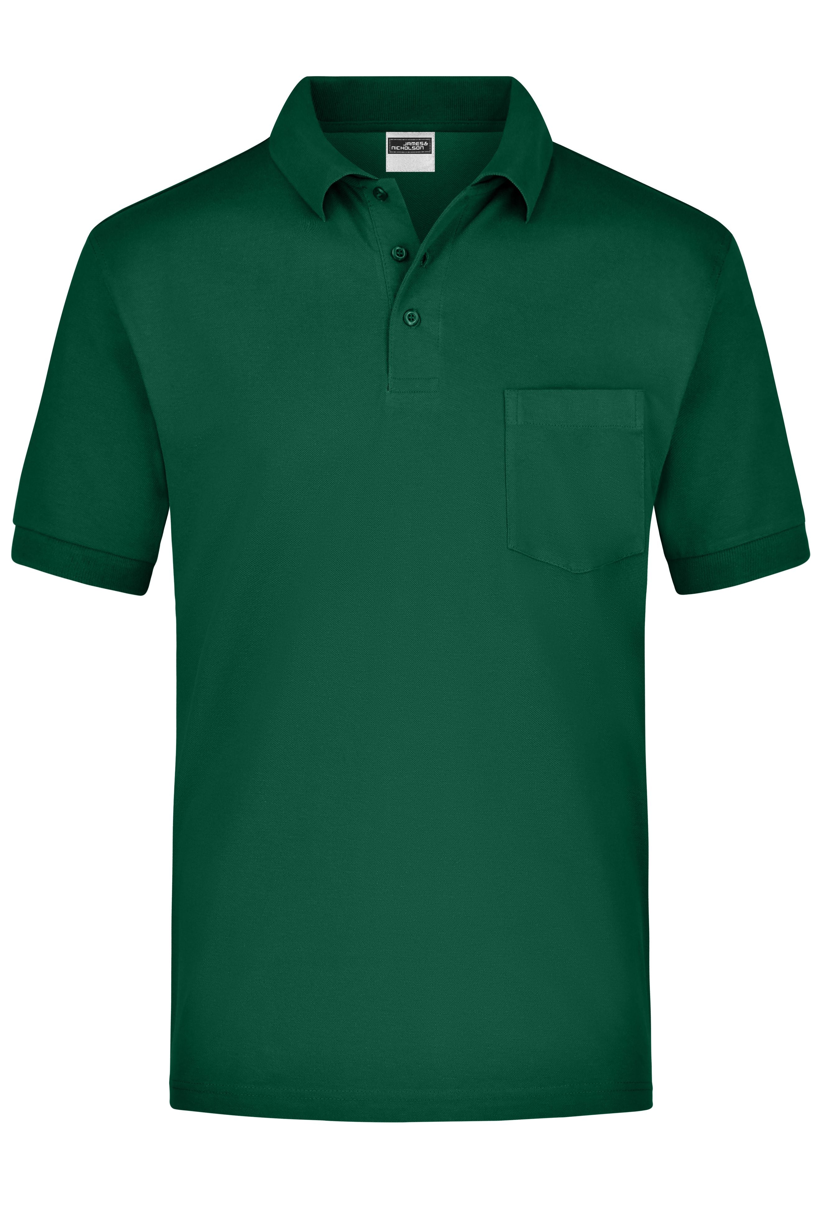 James & Nicholson Kurzarm Poloshirt mit Brusttasche dark-green
