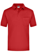 James & Nicholson Kurzarm Poloshirt mit Brusttasche red