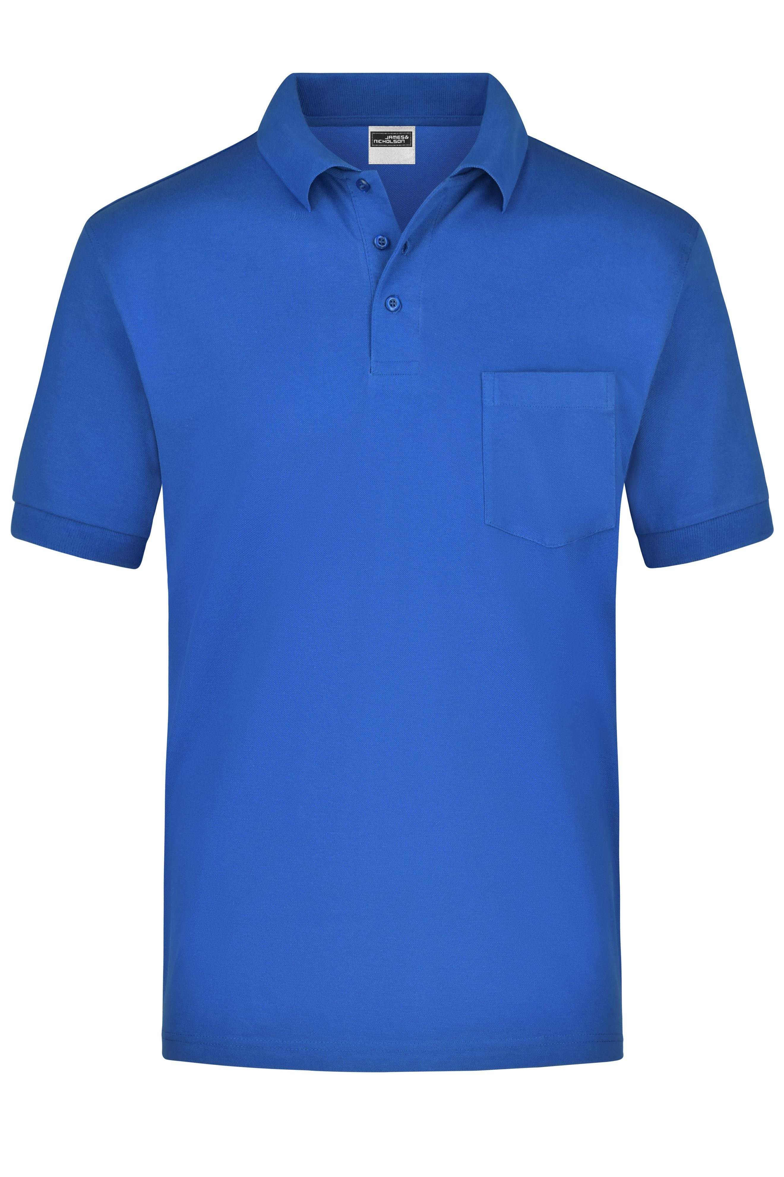 James & Nicholson Kurzarm Poloshirt mit Brusttasche royal