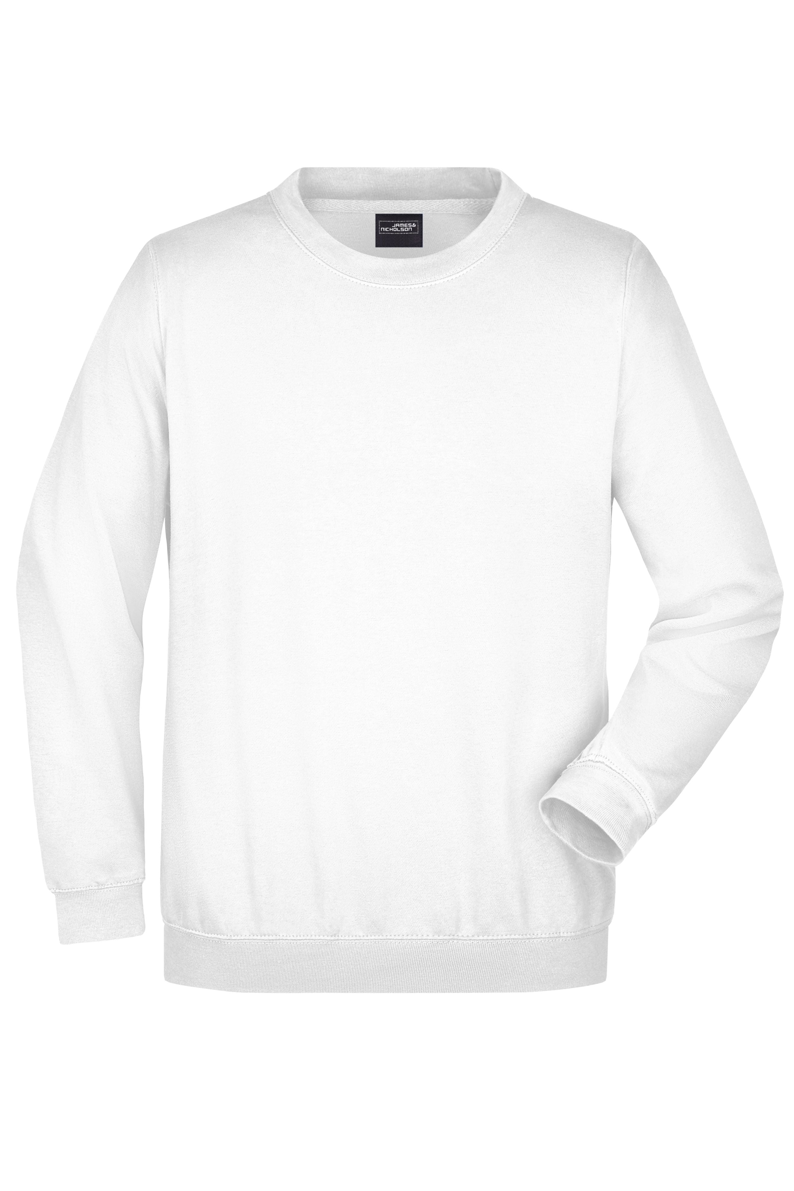 James & Nicholson Sweatshirt Pullover white