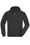 James & Nicholson Herren Kapuzensweatjacke black