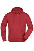 James & Nicholson Herren Kapuzensweatjacke red