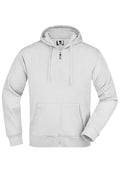 James & Nicholson Herren Kapuzensweatjacke white