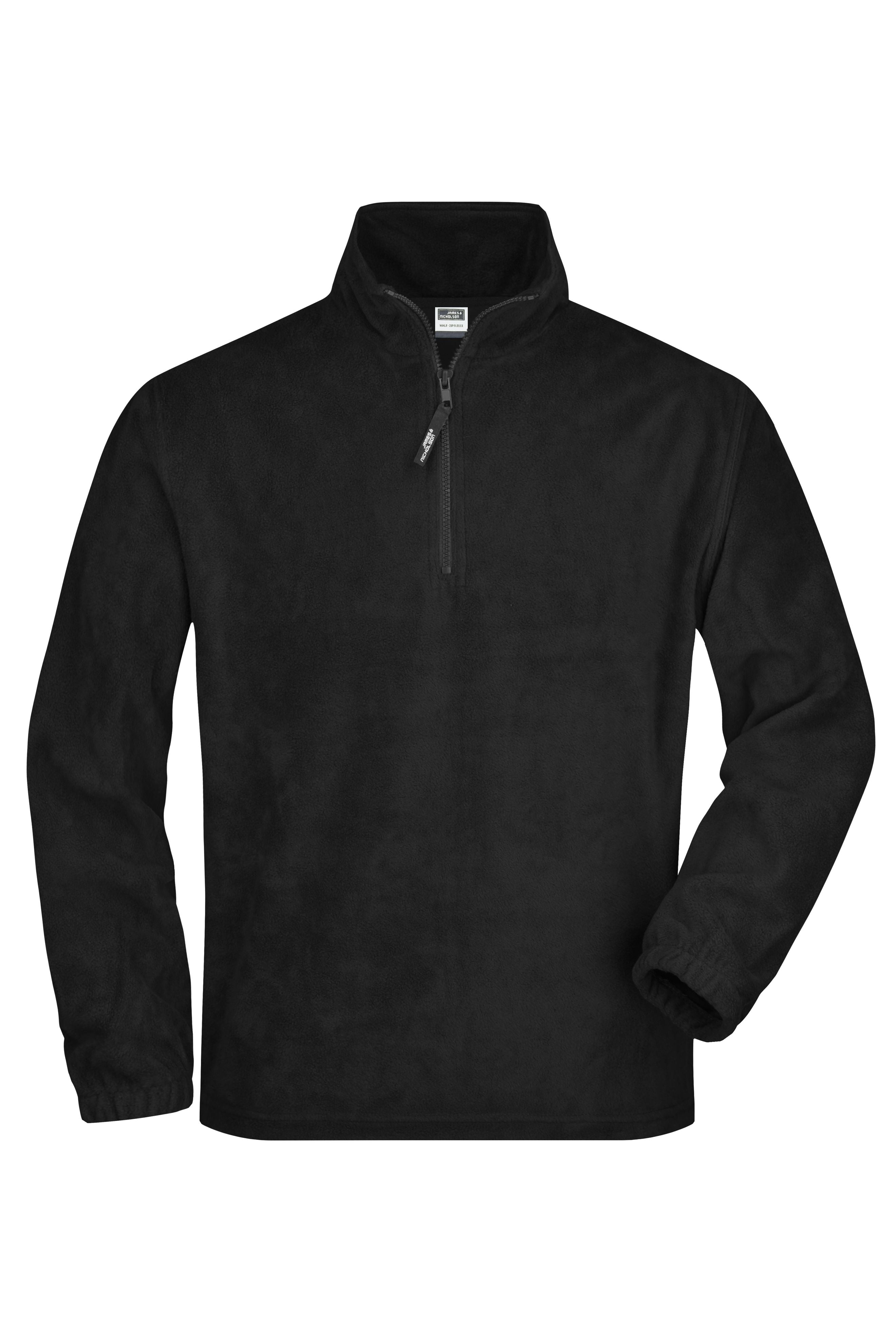 James & Nicholson Half-Zip Fleecepullover black