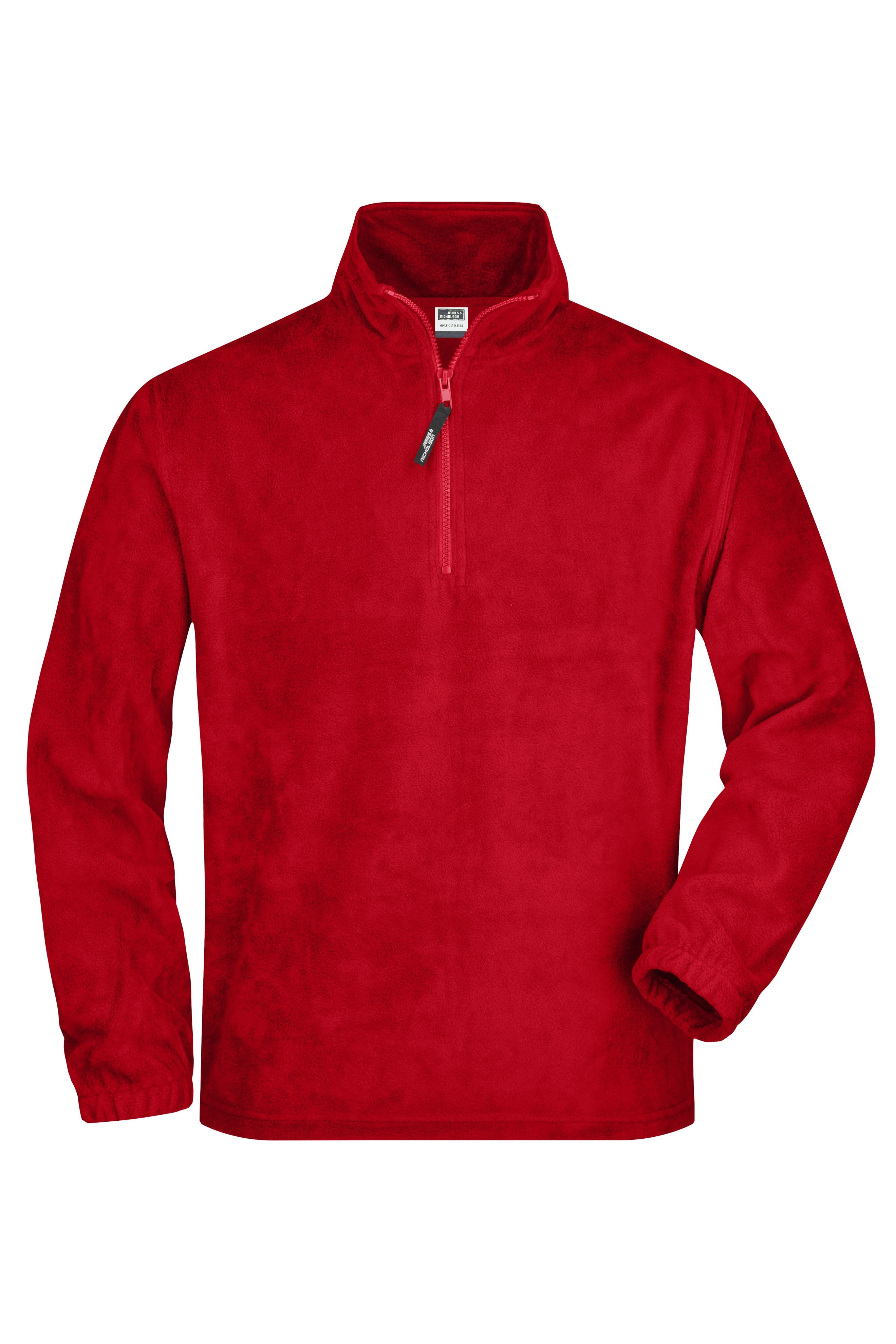 James & Nicholson Half-Zip Fleecepullover red