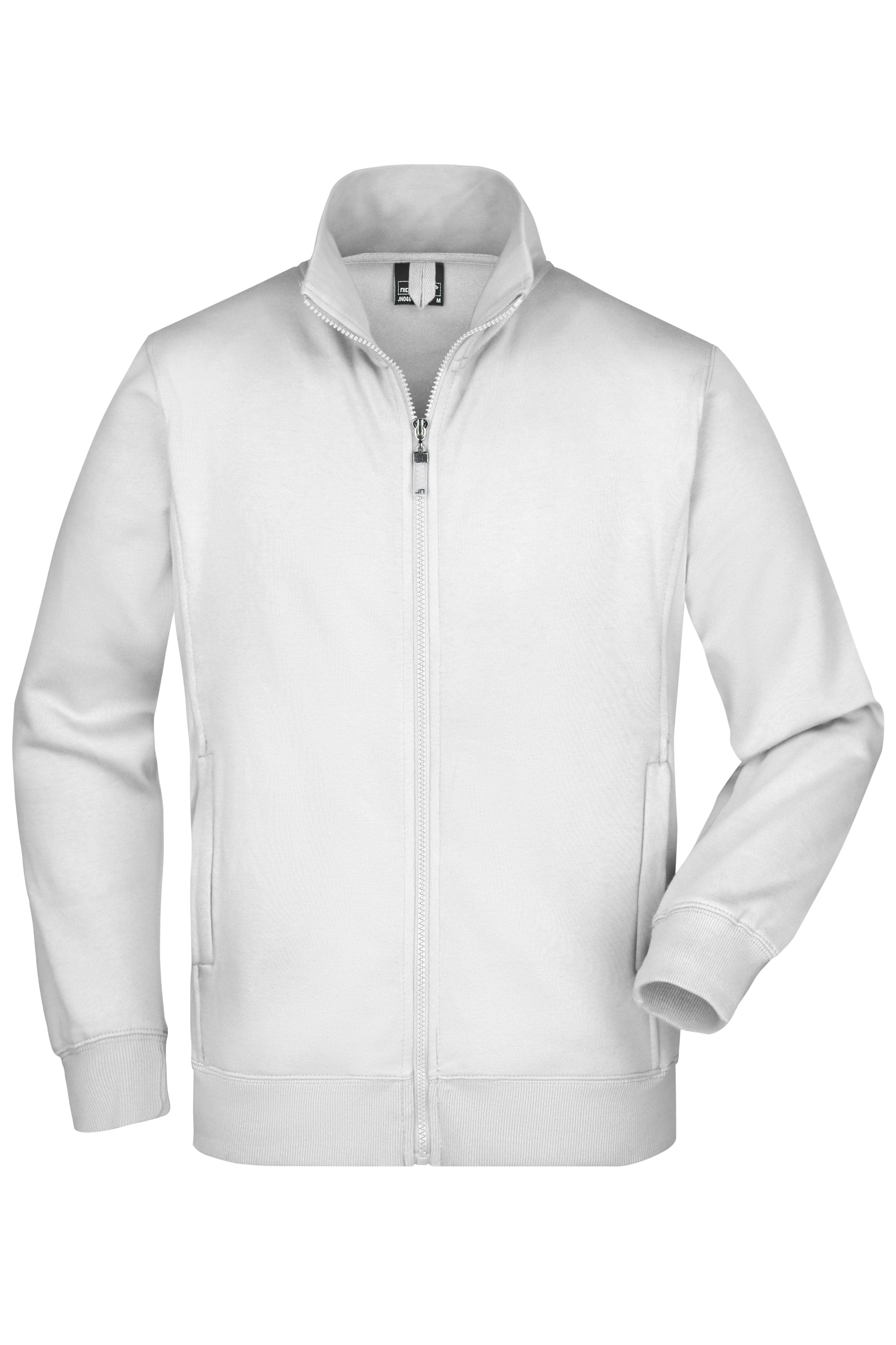 James & Nicholson Sweatjacke white