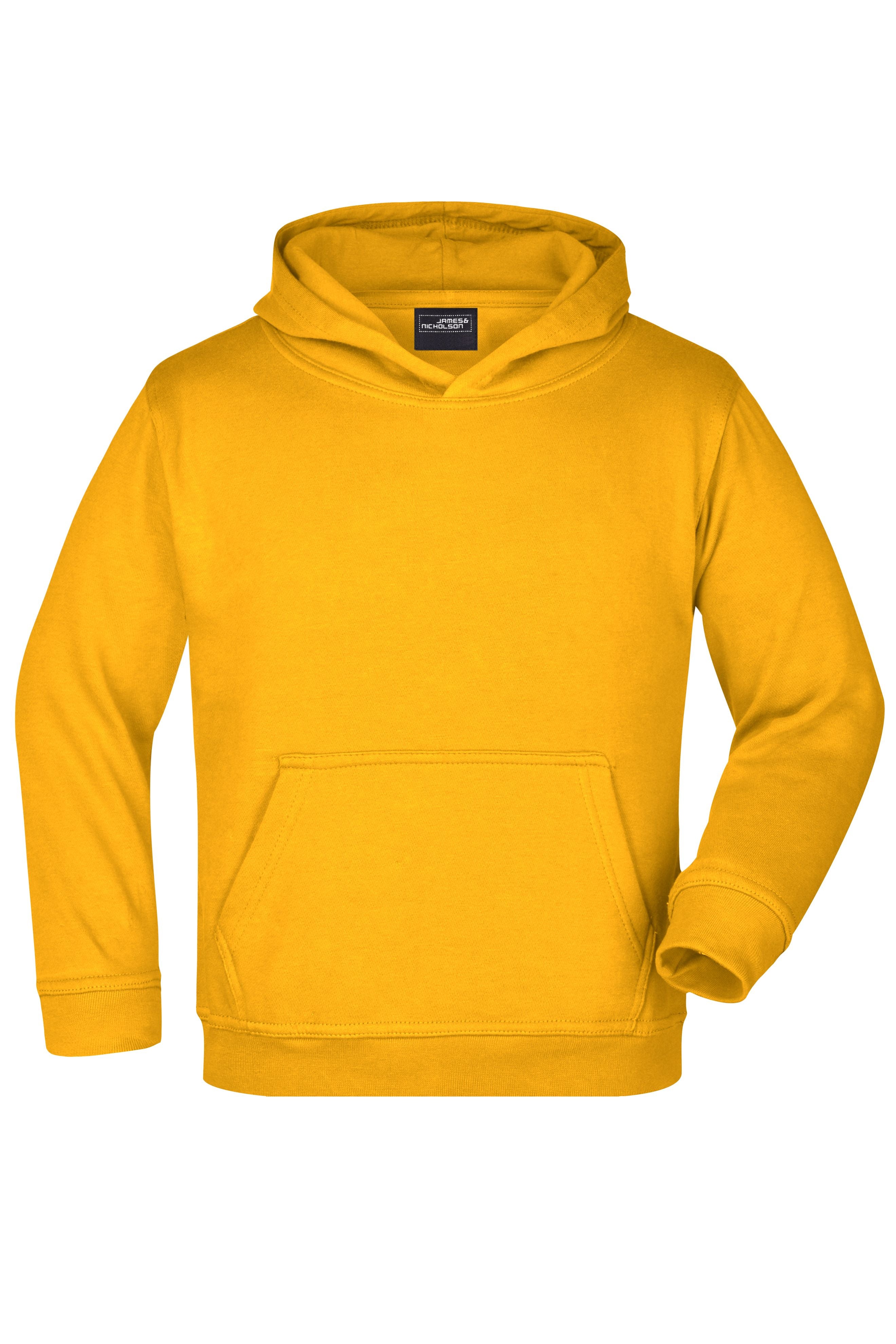 James & Nicholson Kinder Kapuzensweatshirt gold-yellow