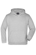 James & Nicholson Kinder Kapuzensweatshirt grey-heather