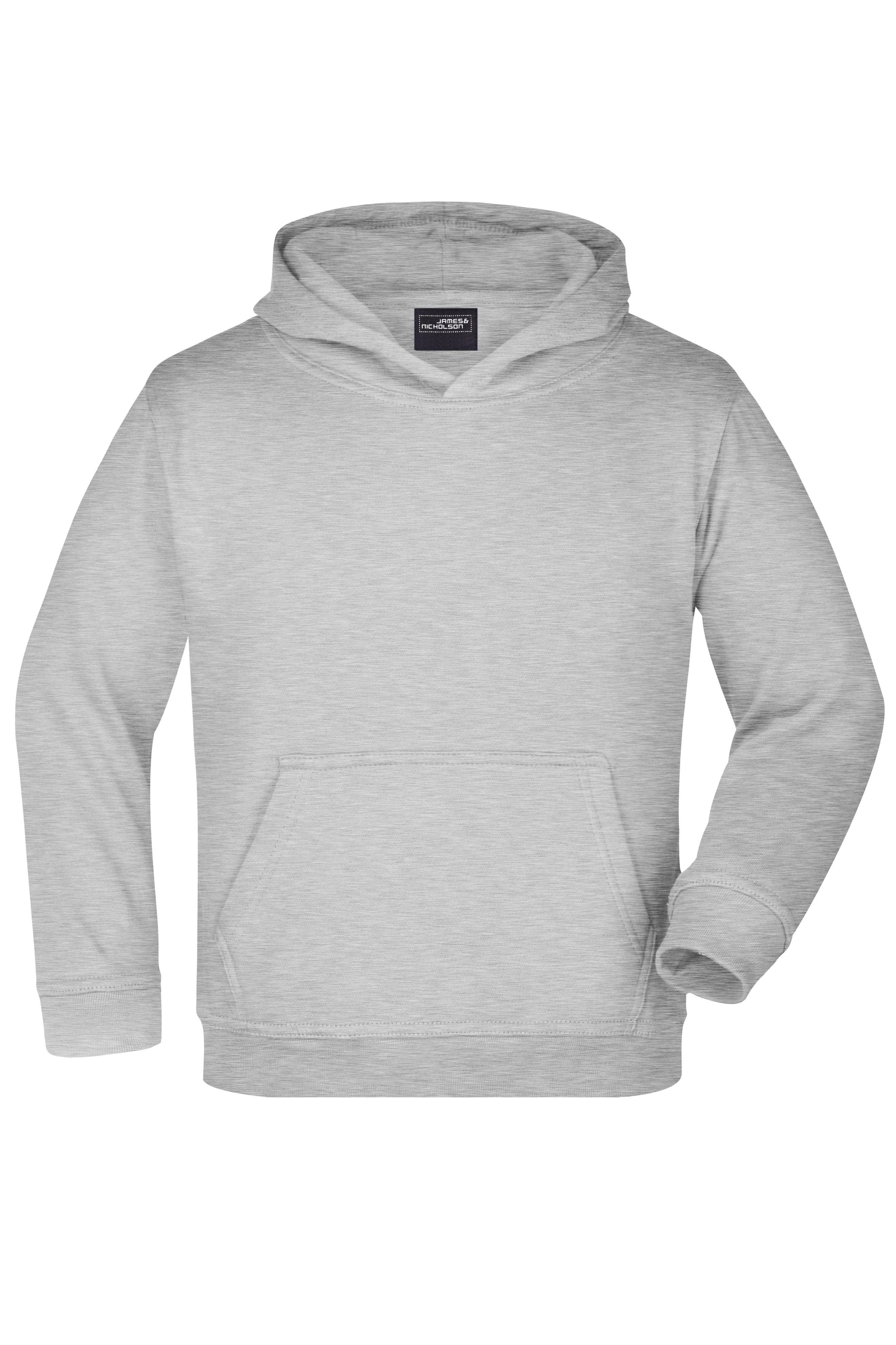 James & Nicholson Kinder Kapuzensweatshirt grey-heather