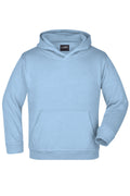 James & Nicholson Kinder Kapuzensweatshirt light-blue