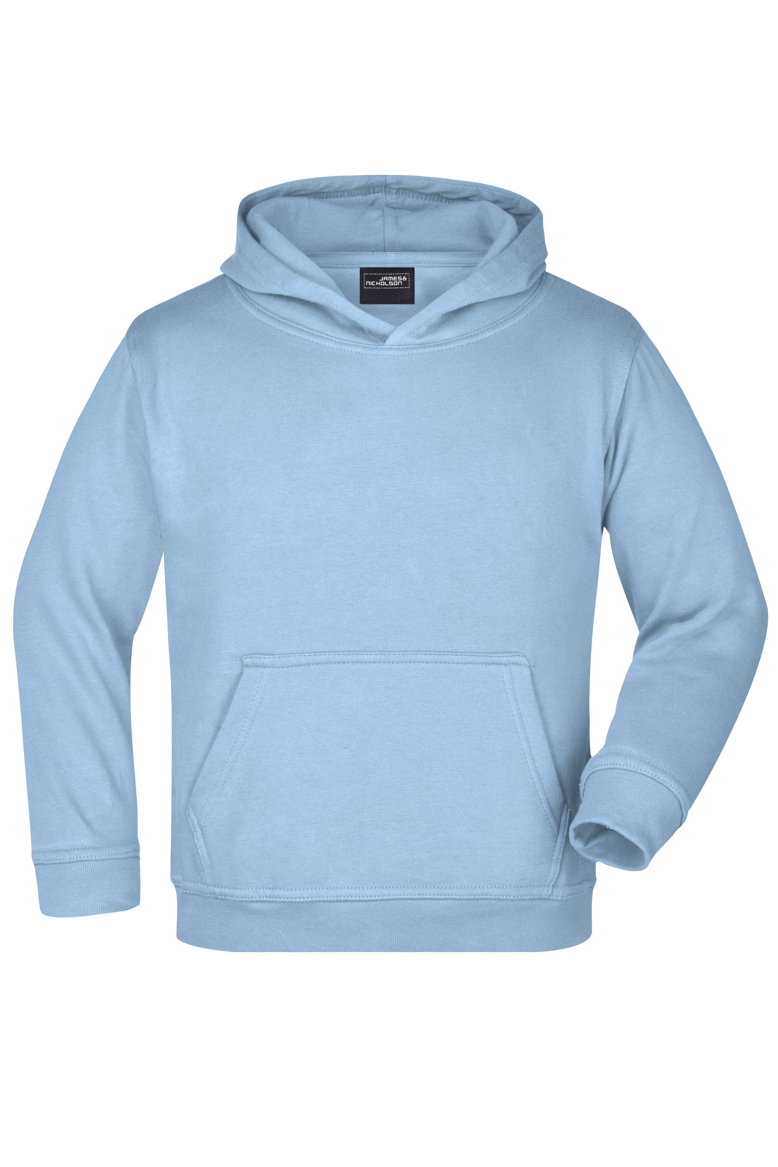 James & Nicholson Kinder Kapuzensweatshirt light-blue