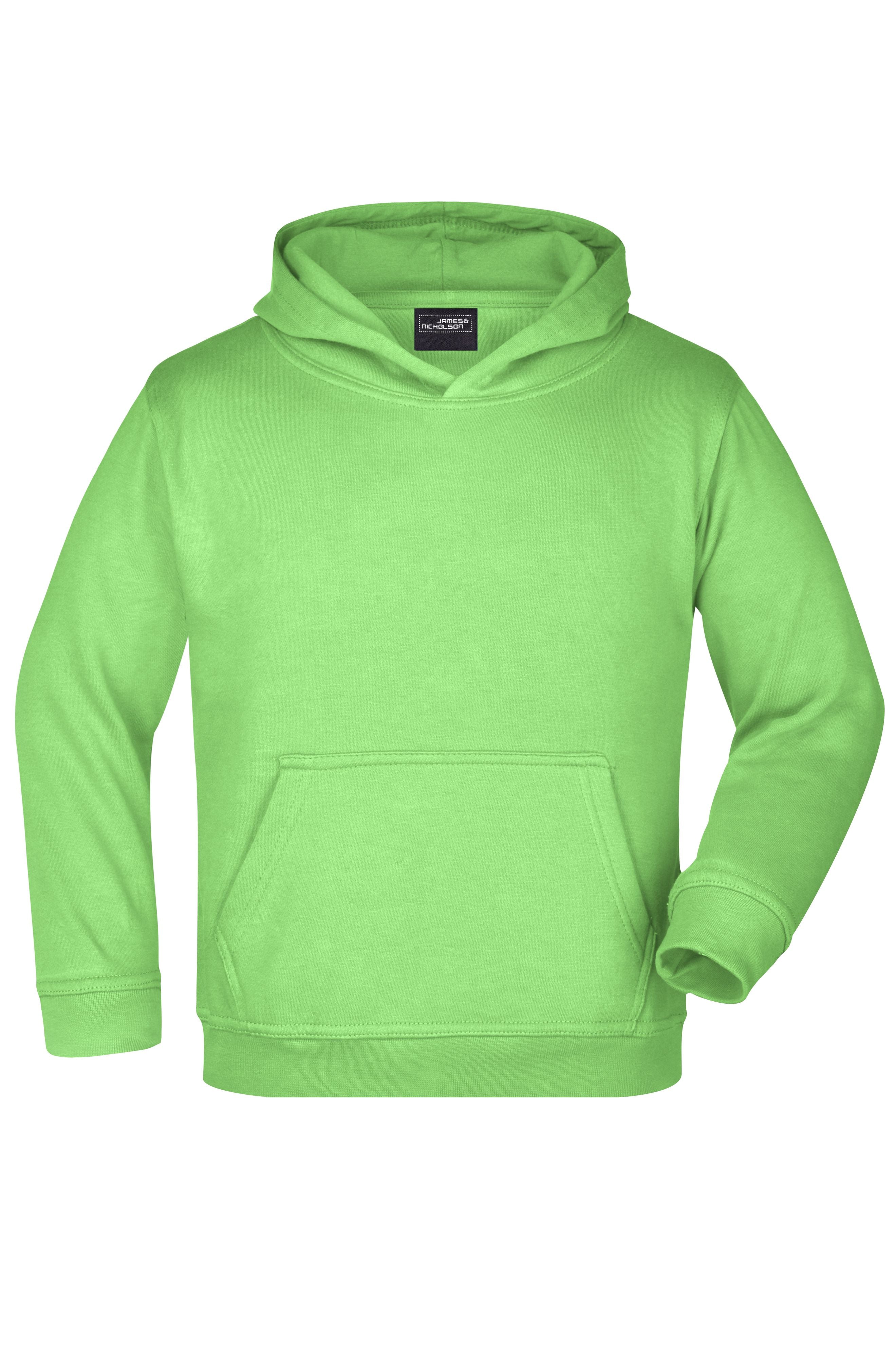 James & Nicholson Kinder Kapuzensweatshirt lime-green