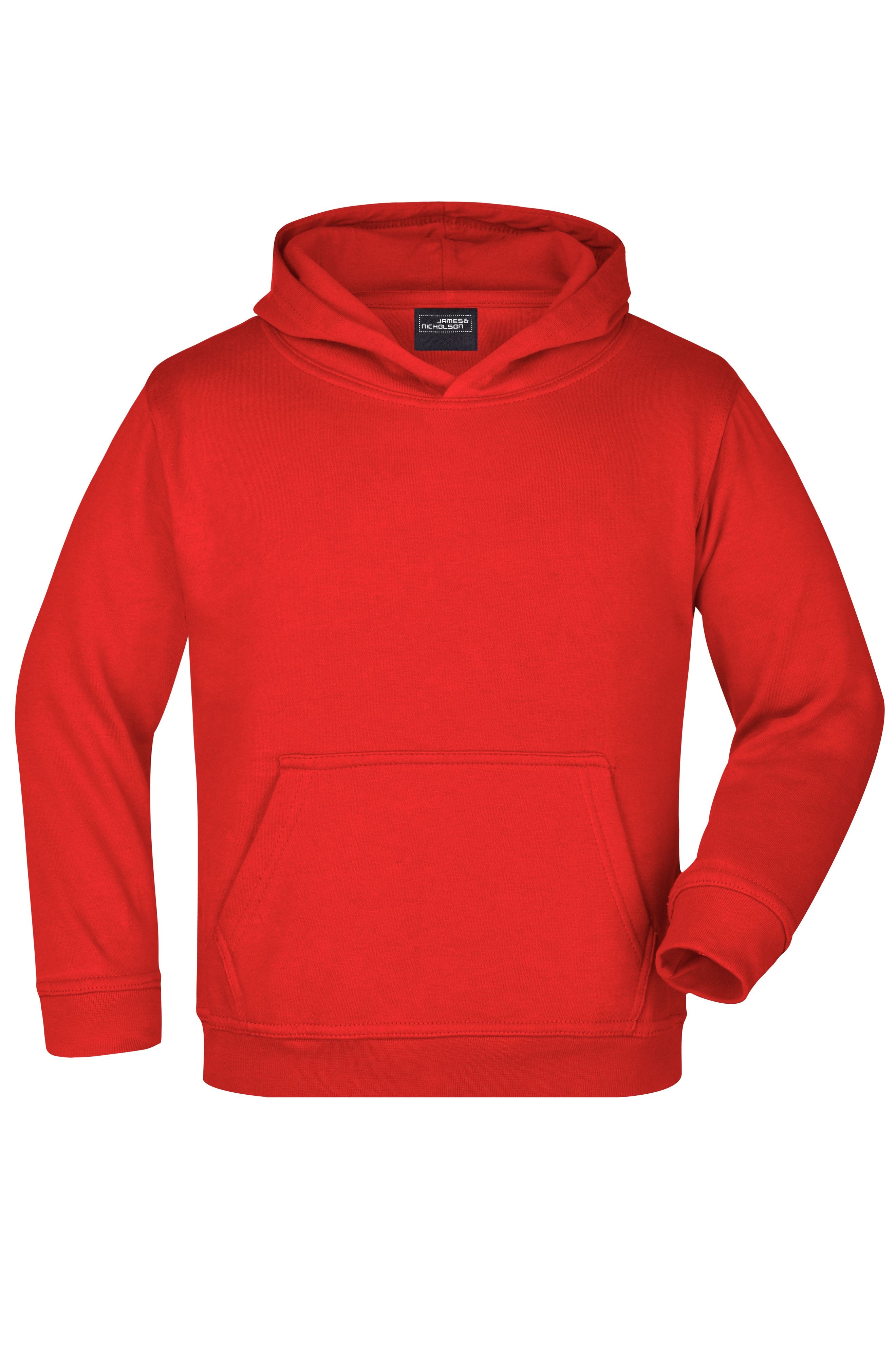 James & Nicholson Kinder Kapuzensweatshirt red