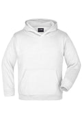 James & Nicholson Kinder Kapuzensweatshirt white