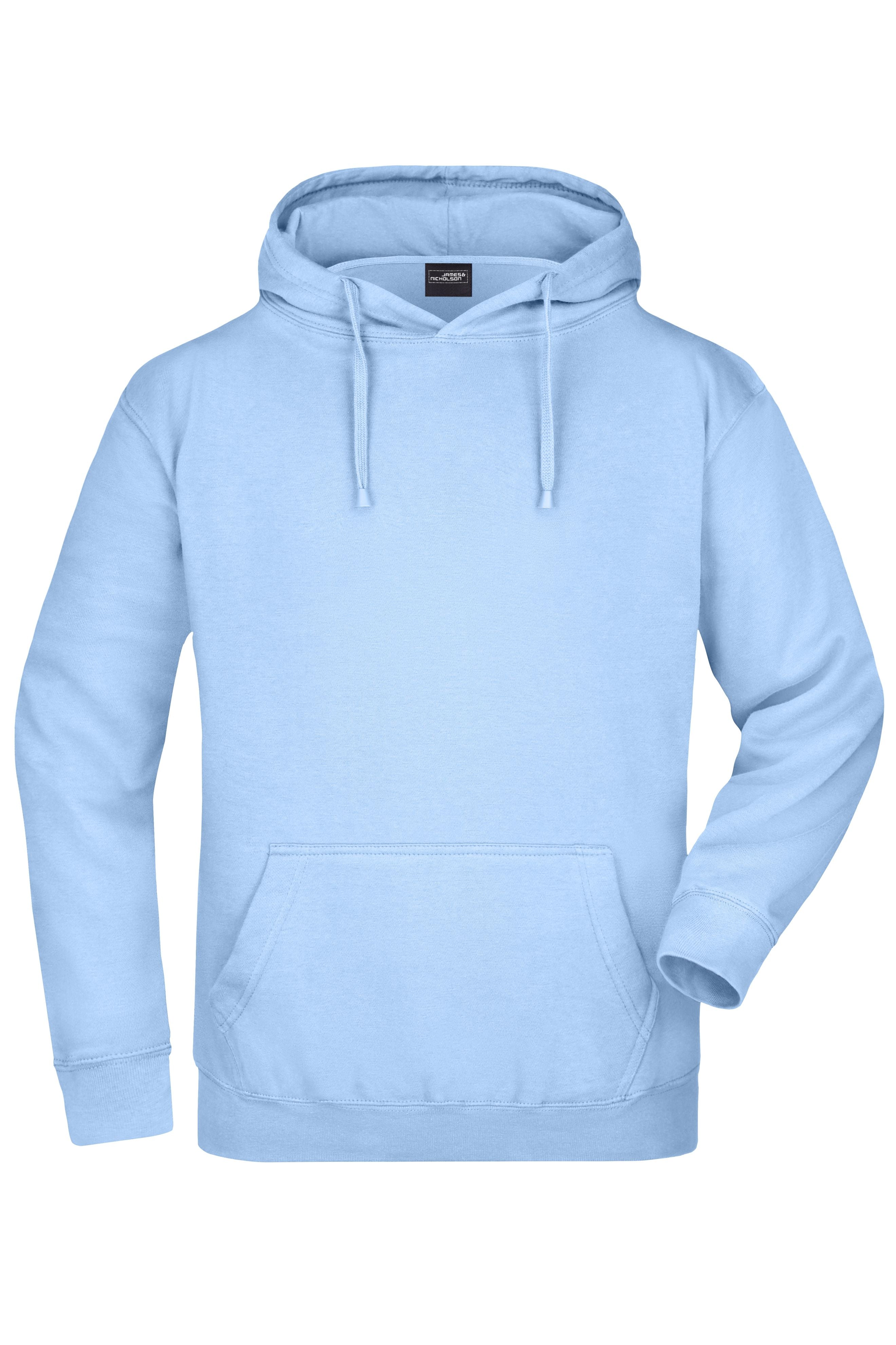 James & Nicholson Kapuzensweatshirt light-blue