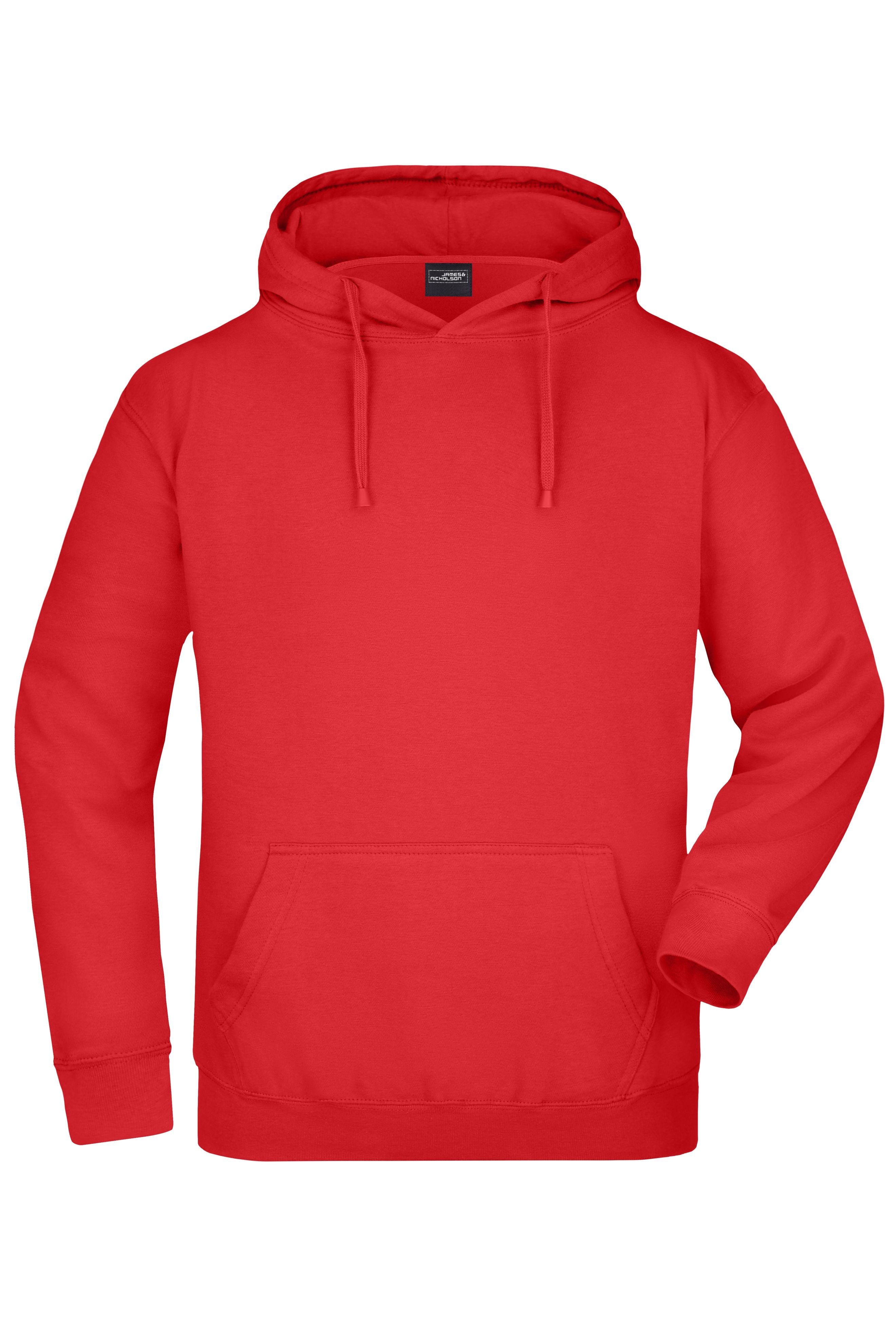 James & Nicholson Kapuzensweatshirt red