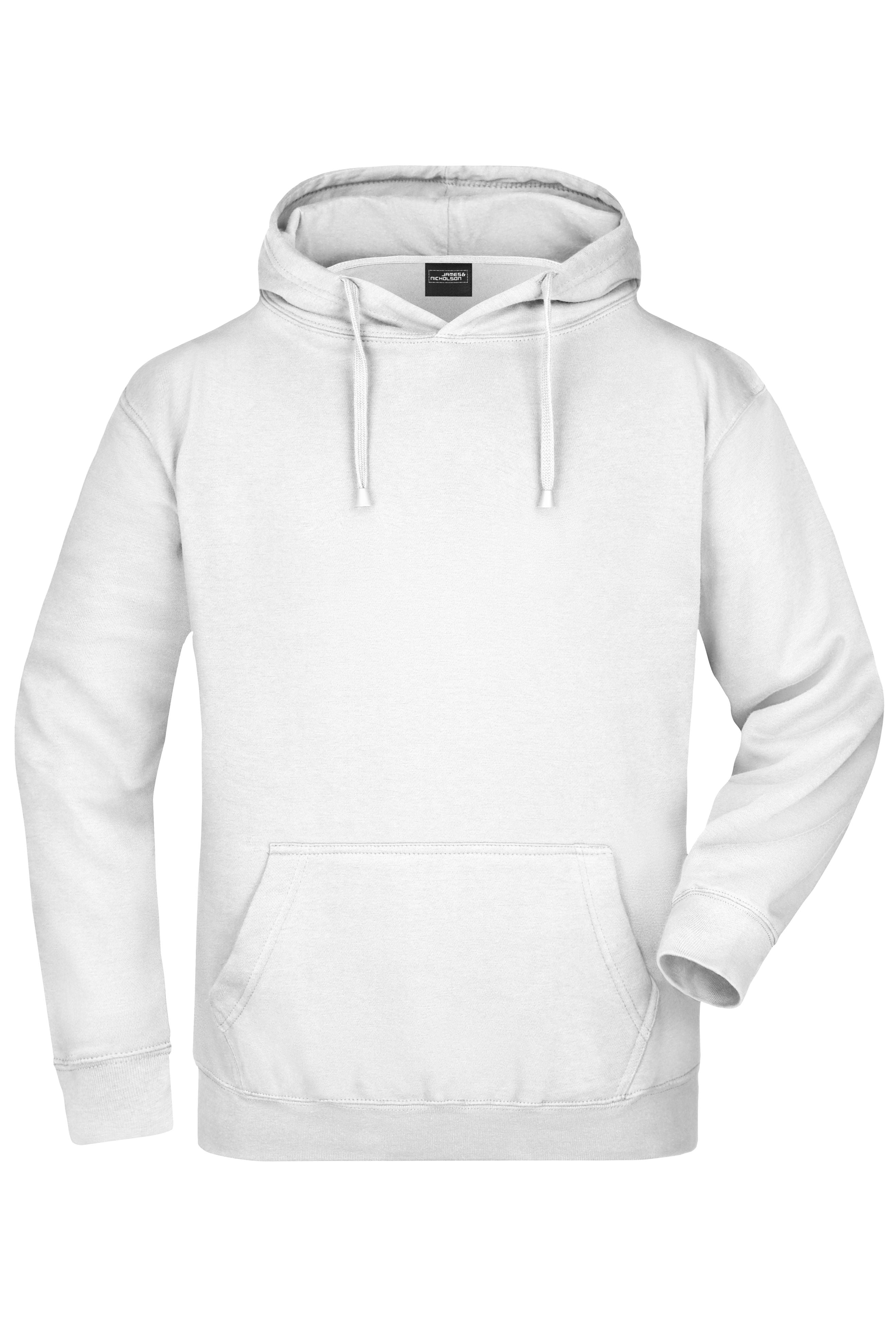 James & Nicholson Kapuzensweatshirt white