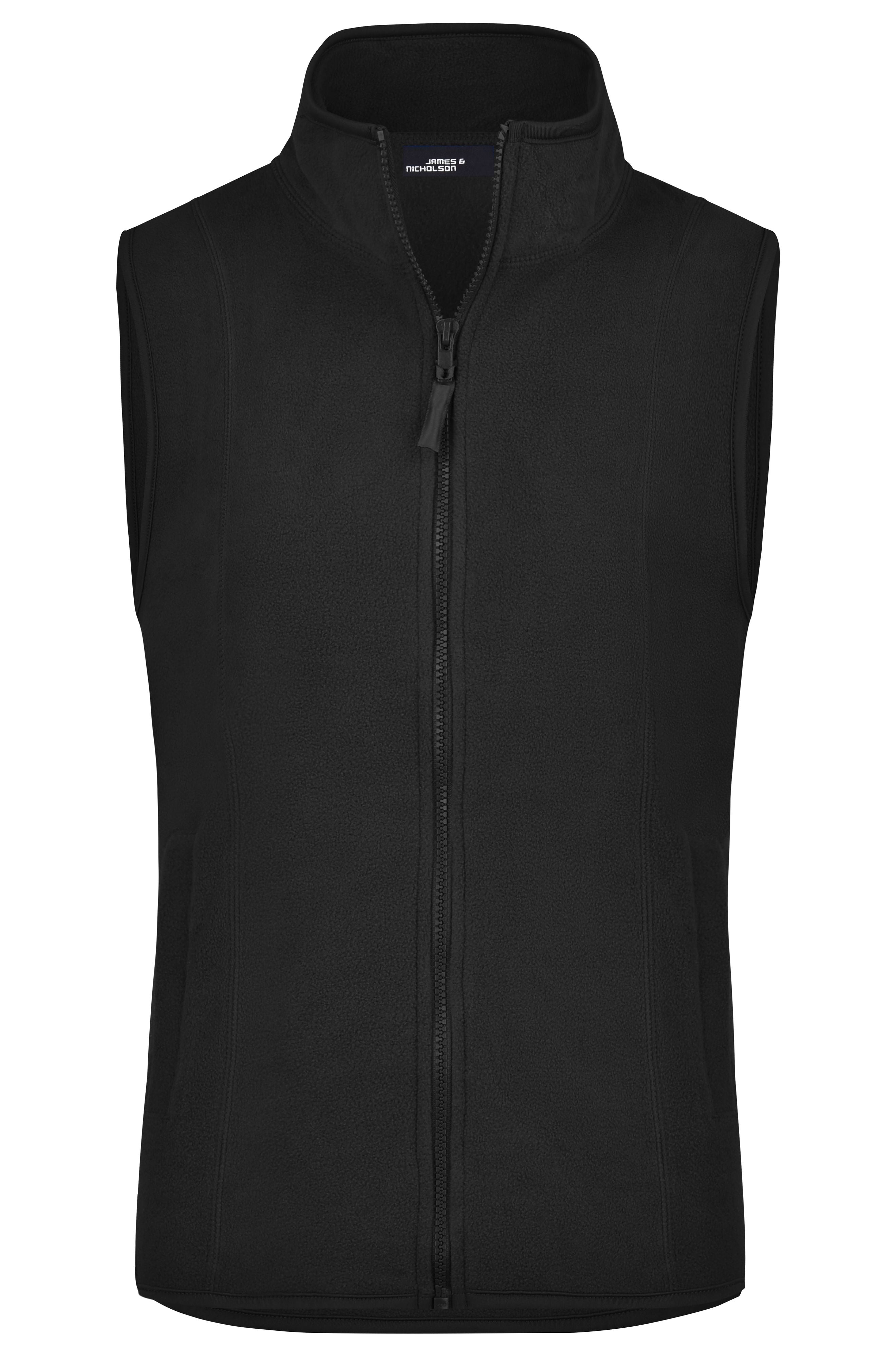 James & Nicholson Damen Microfleece Weste black