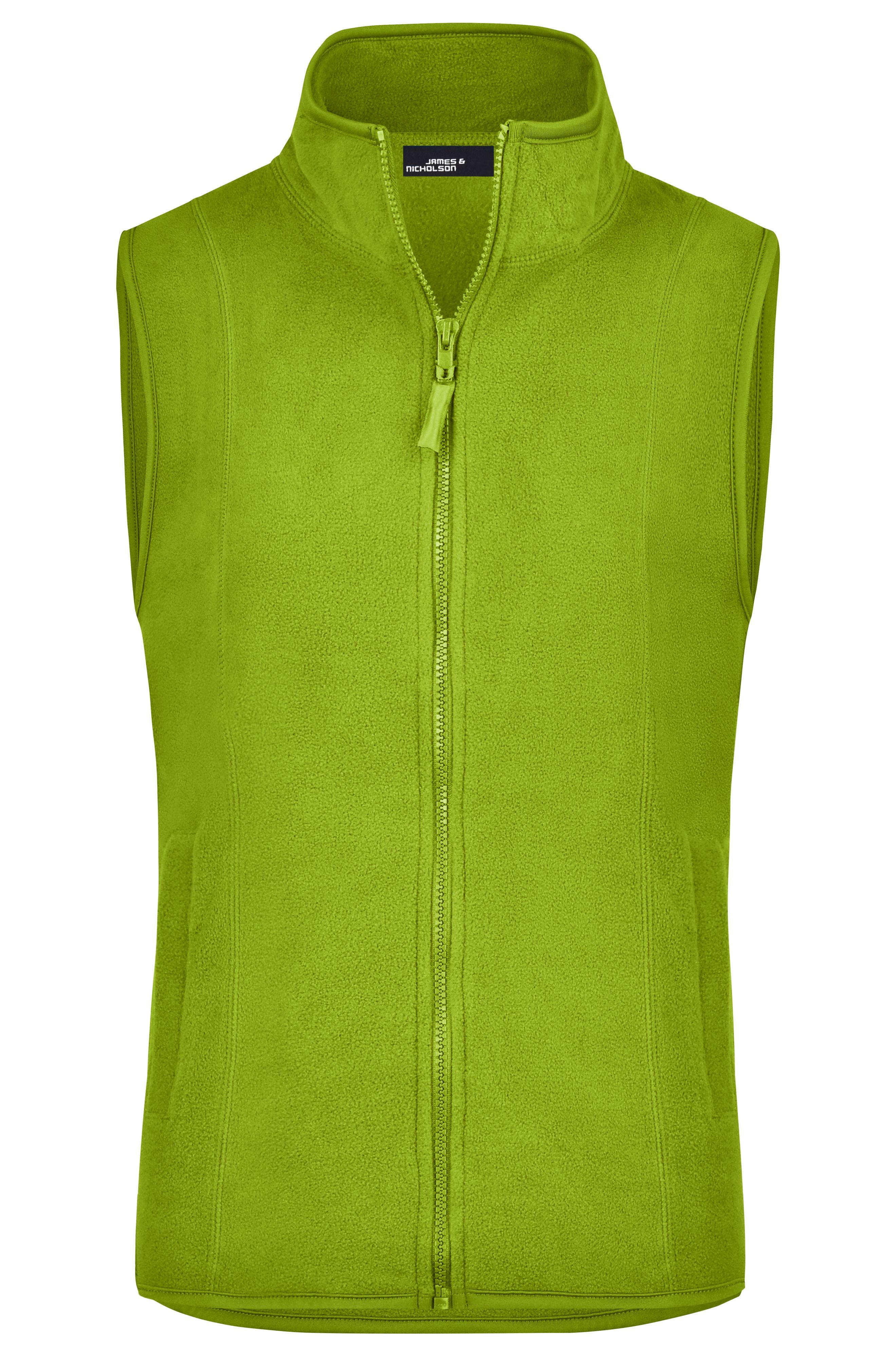 James & Nicholson Damen Microfleece Weste lime-green