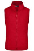 James & Nicholson Damen Microfleece Weste red