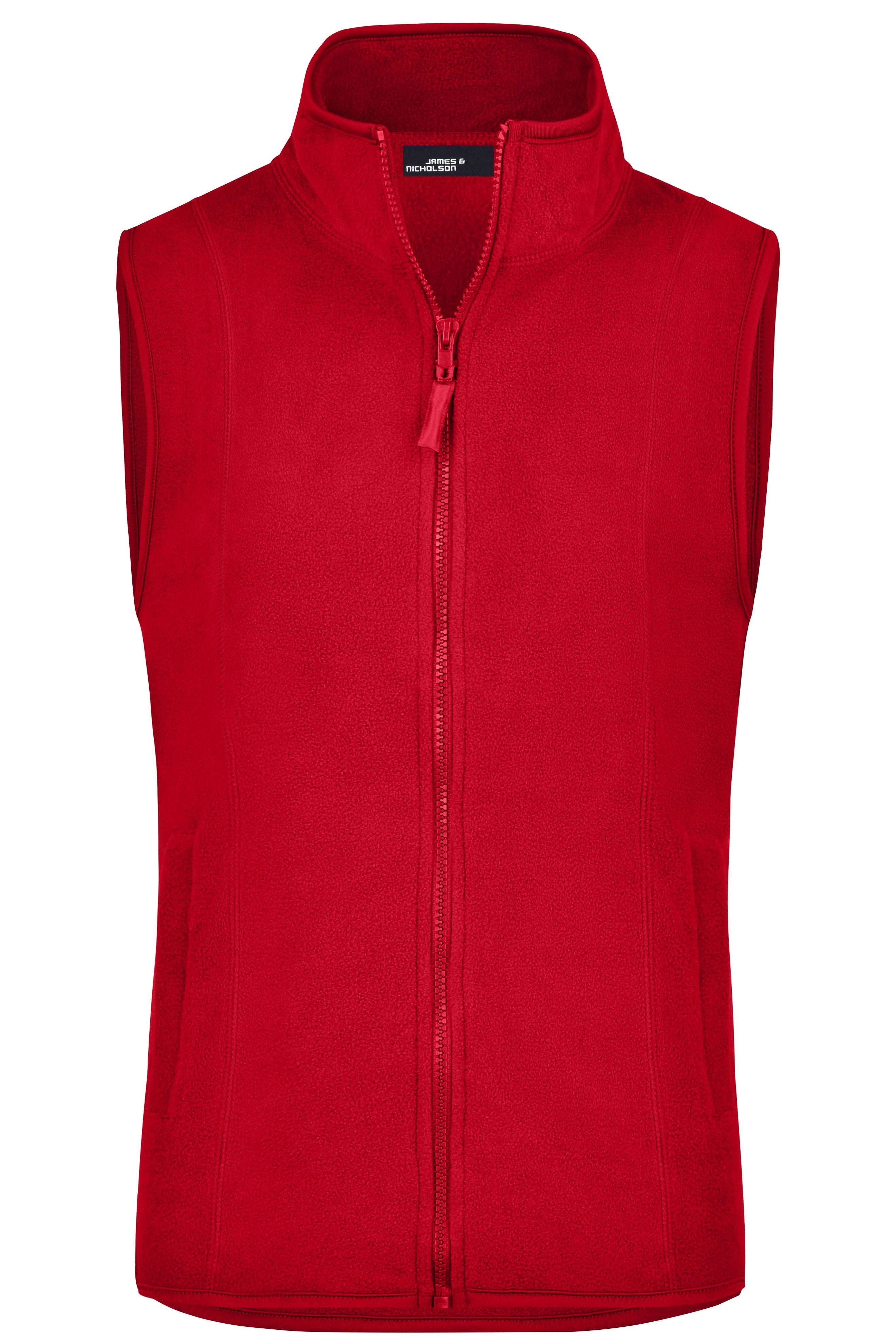 James & Nicholson Damen Microfleece Weste red