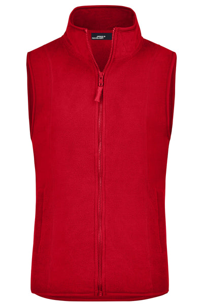 James & Nicholson Damen Microfleece Weste red