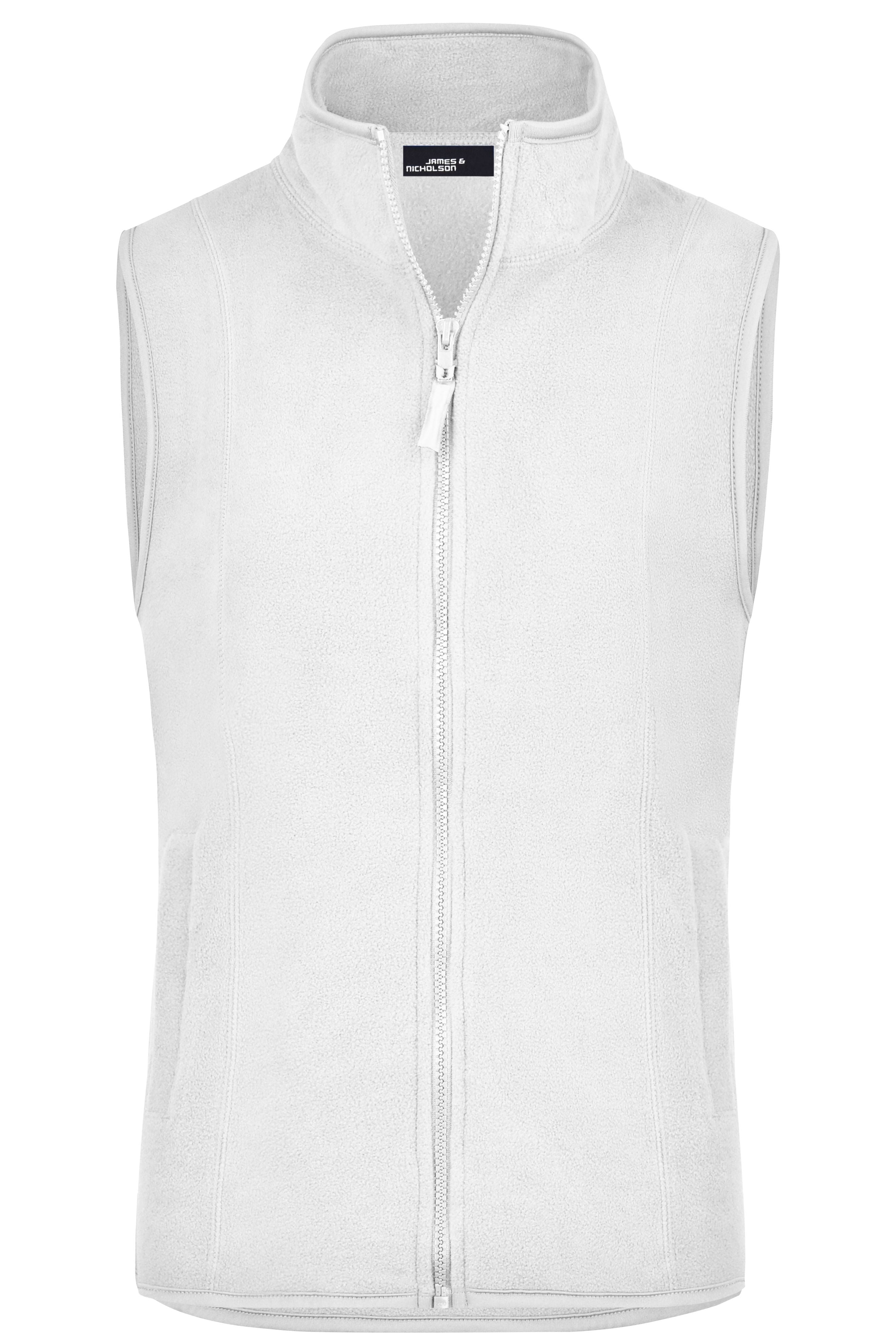 James & Nicholson Damen Microfleece Weste white