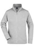 James & Nicholson Damen Sweatjacke grey-heather