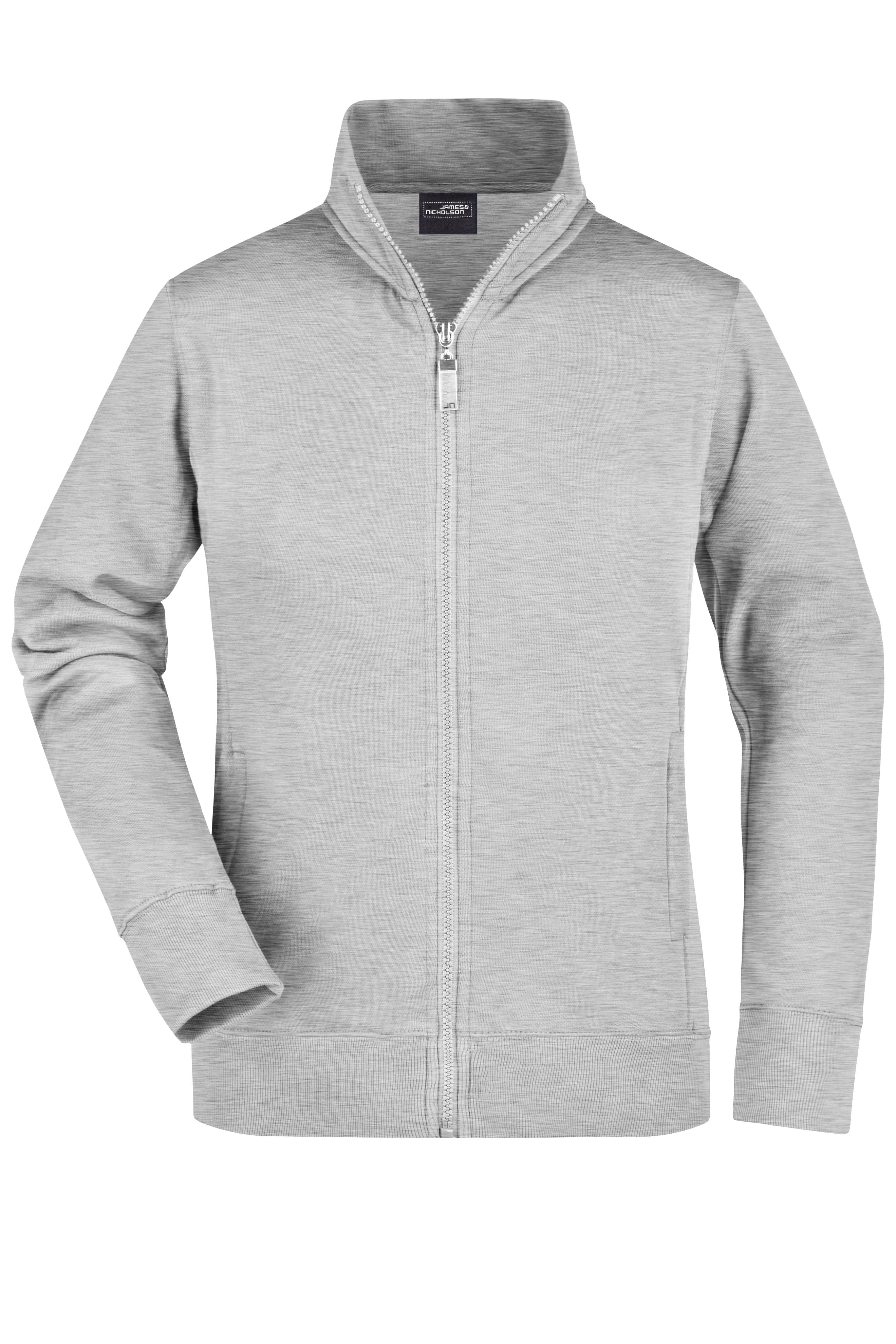 James & Nicholson Damen Sweatjacke grey-heather