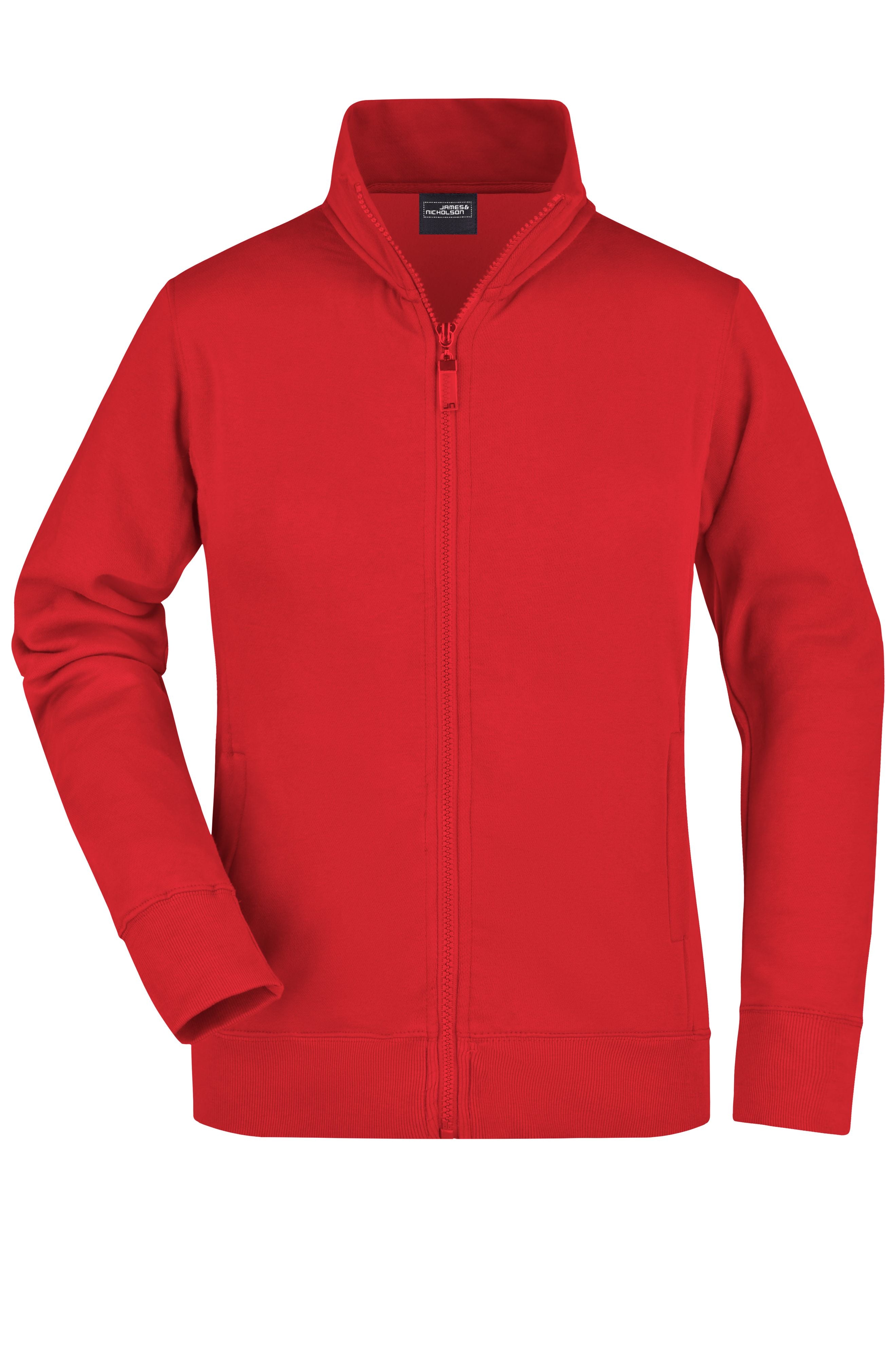 James & Nicholson Damen Sweatjacke red