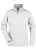 James & Nicholson Damen Sweatjacke white