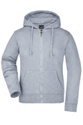 James & Nicholson Damen Kapuzen-Sweatjacke grey-heather