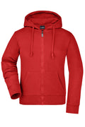 James & Nicholson Damen Kapuzen-Sweatjacke red