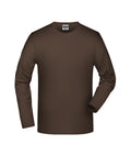 James & Nicholson Stretch Langarmshirt brown