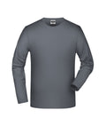 James & Nicholson Stretch Langarmshirt mid-grey