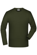 James & Nicholson Stretch Langarmshirt olive