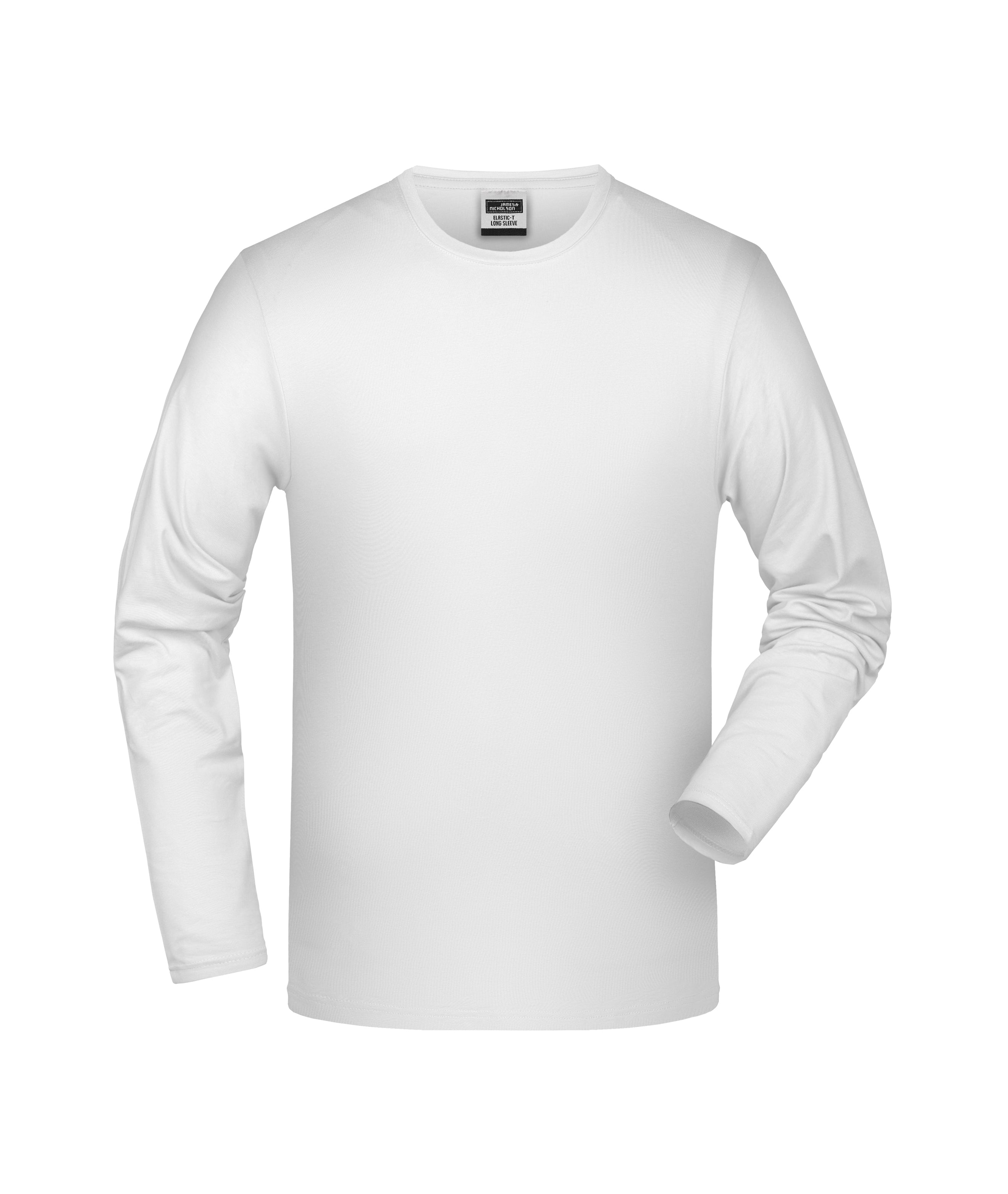 James & Nicholson Stretch Langarmshirt white