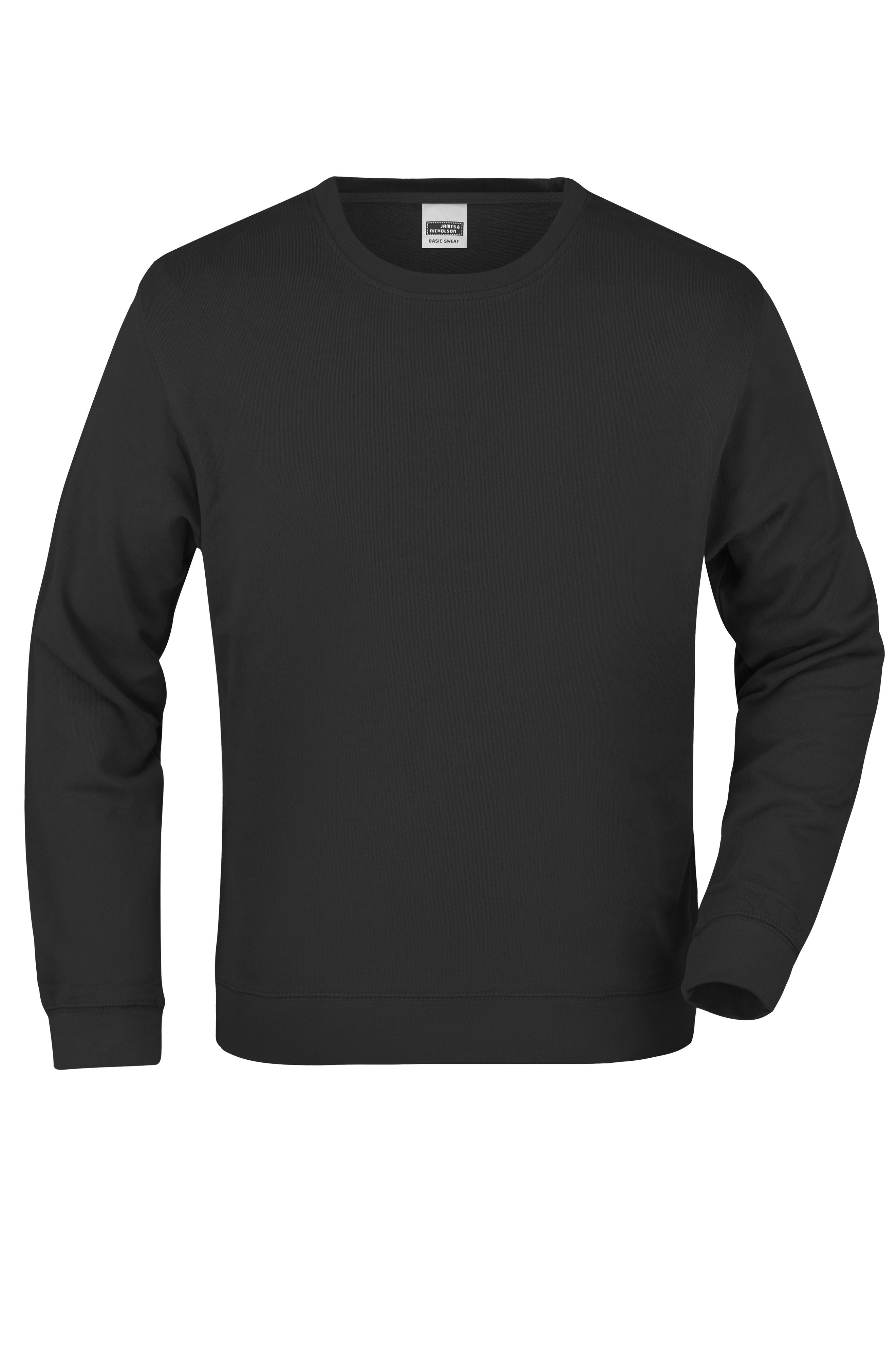 James & Nicholson Hochwertiger Sweatshirt Pullover Unisex black