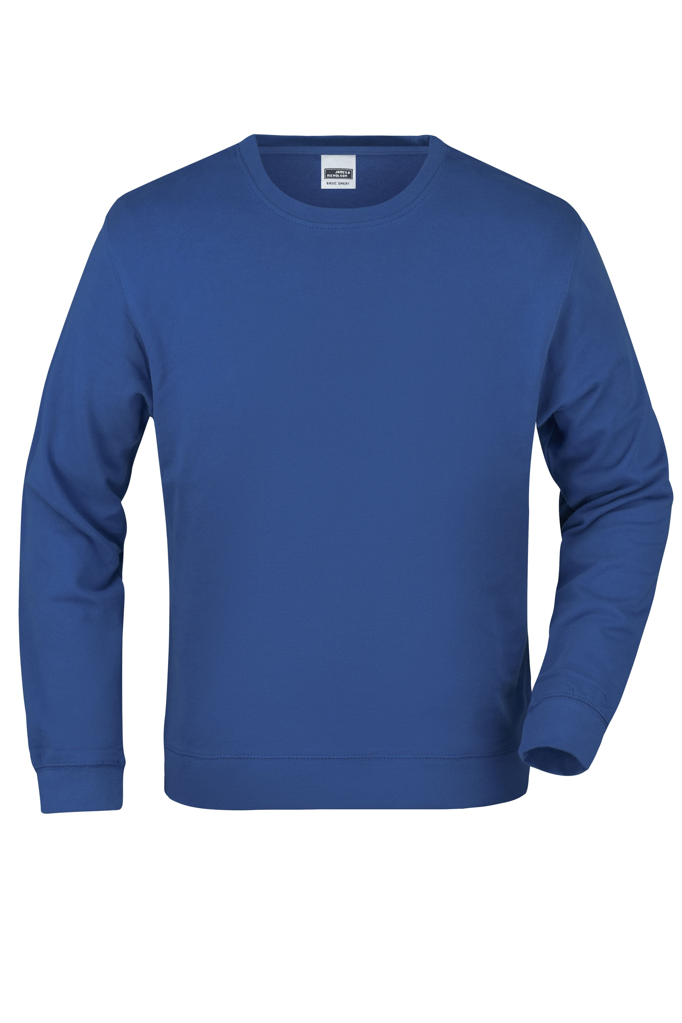 James & Nicholson Hochwertiger Sweatshirt Pullover Unisex royal