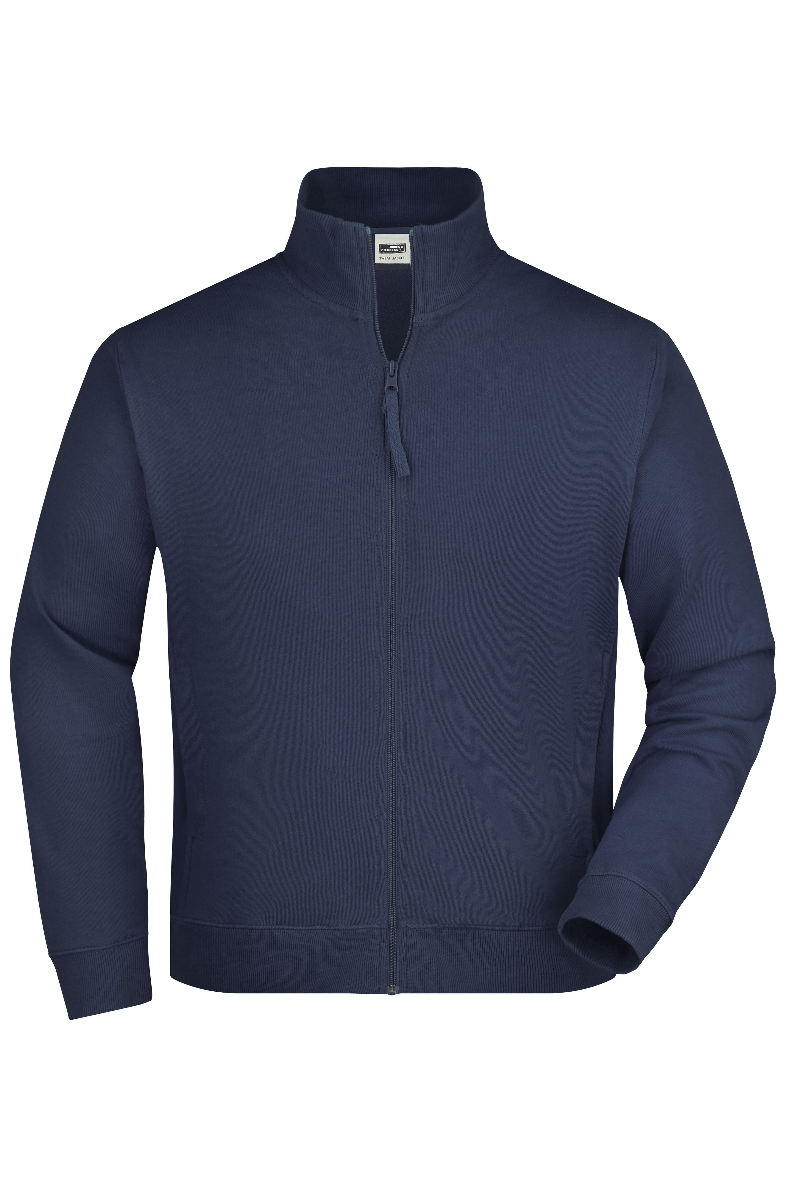 James & Nicholson Hochwertige Sweatjacke Unisex navy