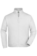 James & Nicholson Hochwertige Sweatjacke Unisex white