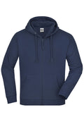 James & Nicholson Hochwertige Kapuzen-Sweatshirtjacke Unisex navy