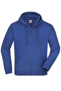 James & Nicholson Hochwertige Kapuzen-Sweatshirtjacke Unisex royal
