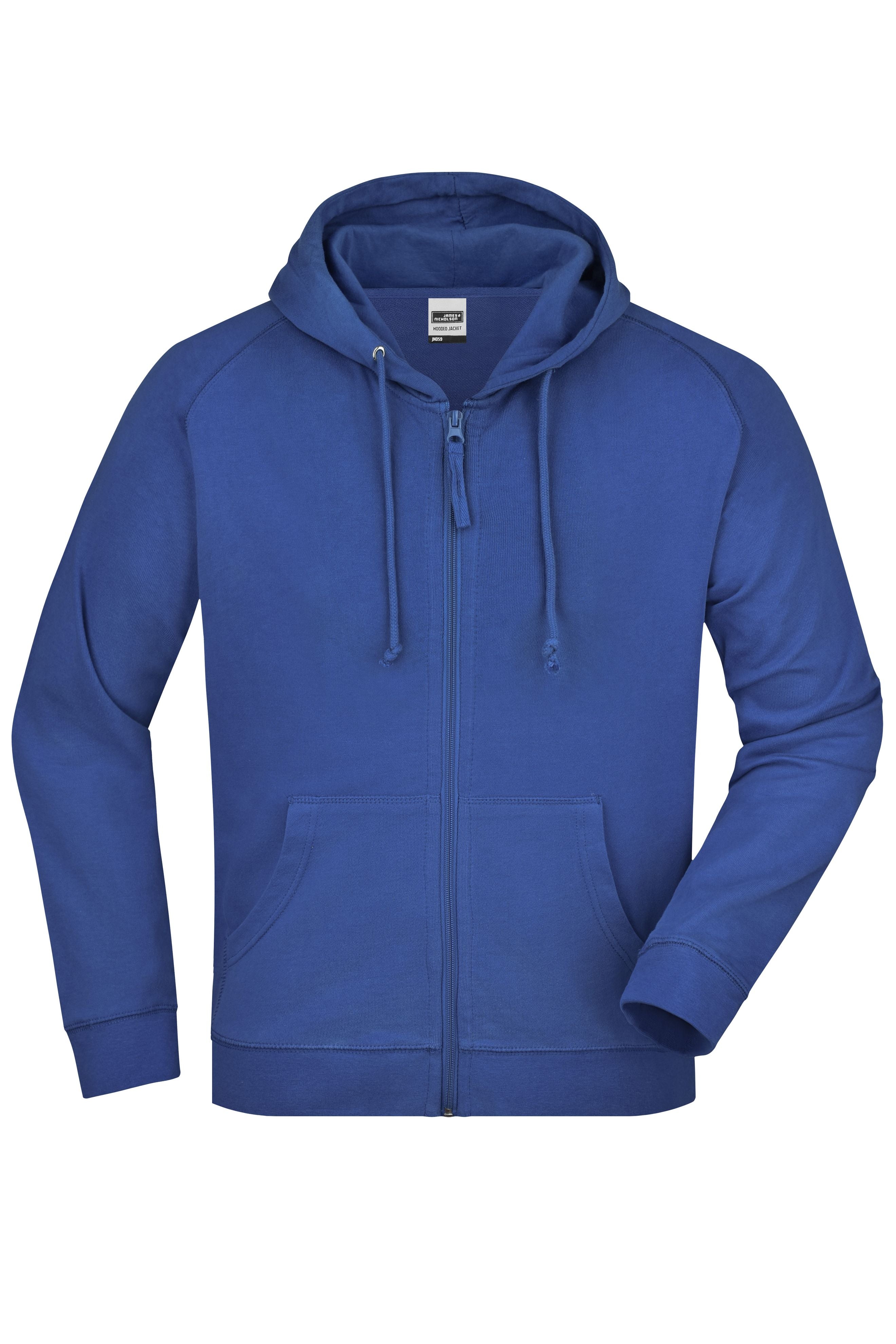 James & Nicholson Hochwertige Kapuzen-Sweatshirtjacke Unisex royal