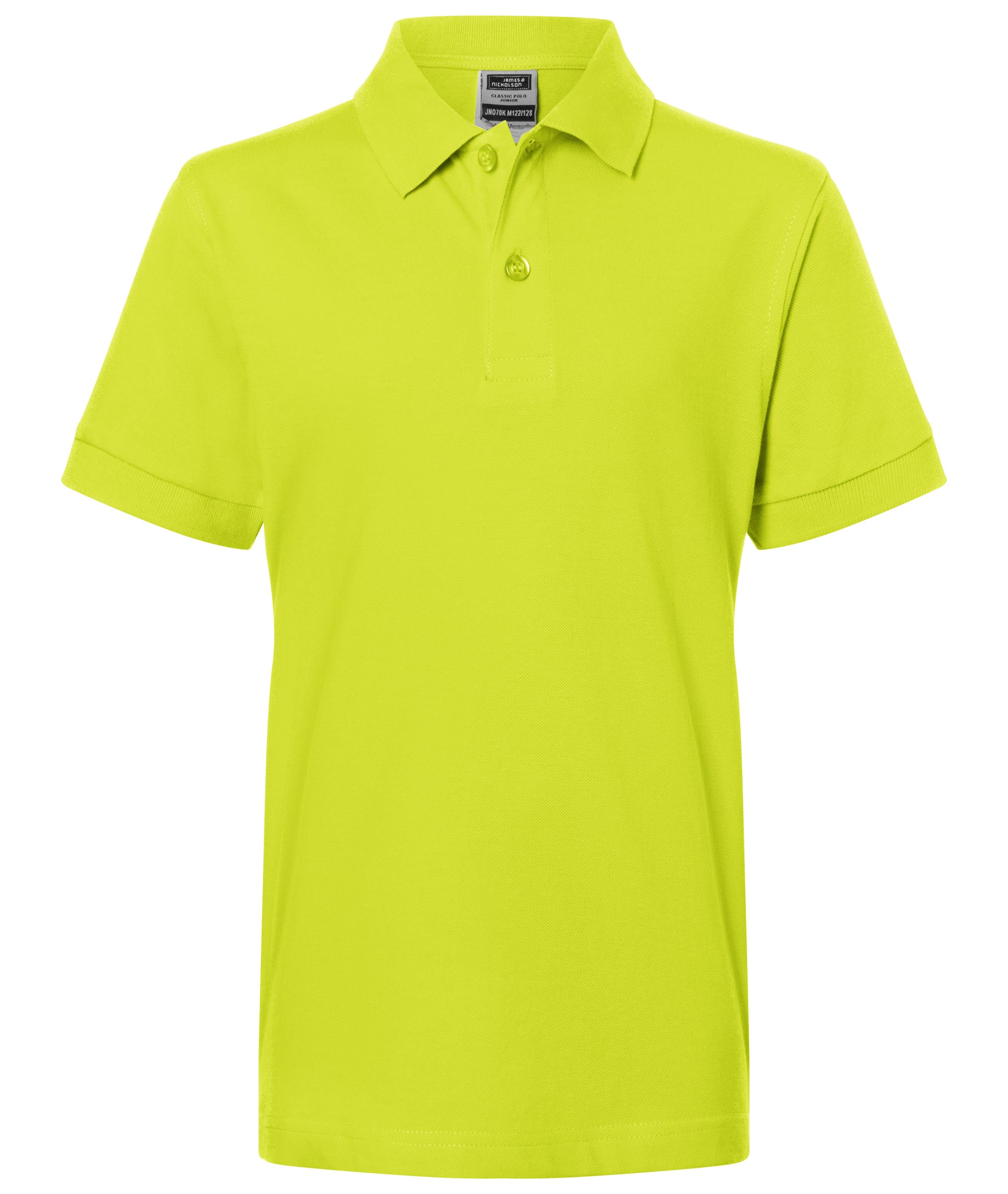 James & Nicholson Klassisches Kinder Poloshirt acid-yellow