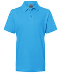 James & Nicholson Klassisches Kinder Poloshirt aqua