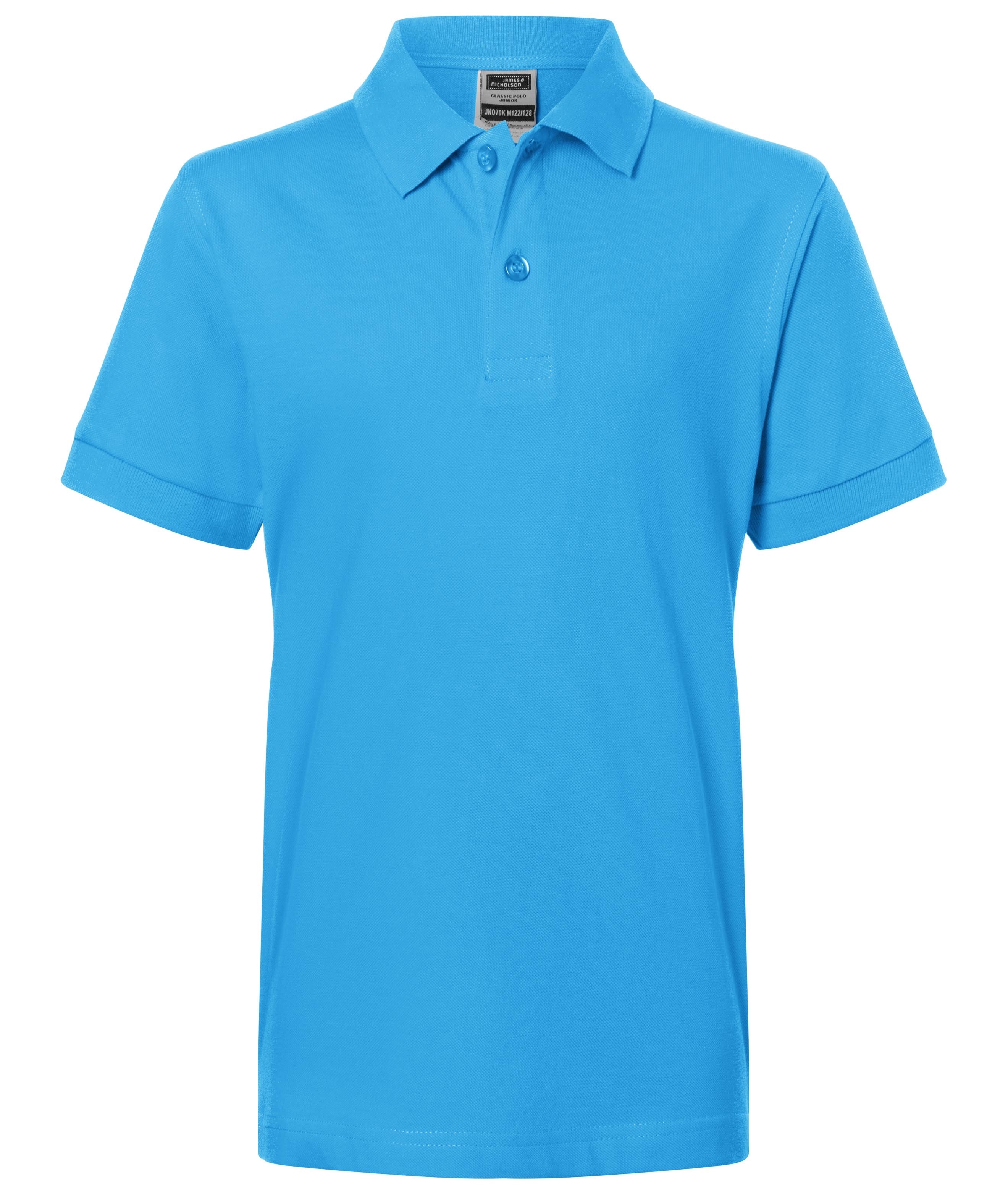 James & Nicholson Klassisches Kinder Poloshirt aqua