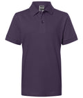 James & Nicholson Klassisches Kinder Poloshirt aubergine